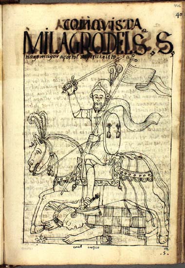 Conquista española, resistencia de Mango Ynga y milagros divinos, pág. 395