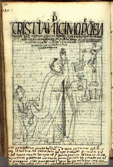 El cristianísimo padre celebra misa todos los días con mucha devoción, sin meterse en cosas de justicia ni rescates ni solteras. (pág. 639)