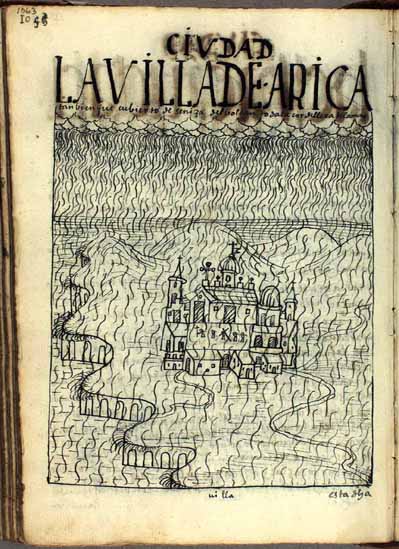 La villa de Arica, cubierta de ceniza volcánica (pág. 1063)