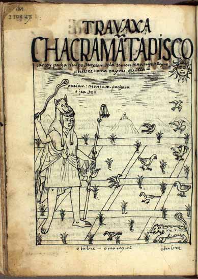 Octubre: tiempo de ojear las sementeras en este reino; Uma Raymi Killa, mes de la fiesta de orígenes (pág. 1169)