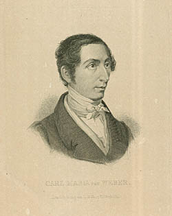 Portræt af Carl Maria von Weber. Klik for større billede