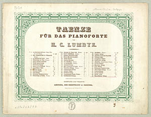 Forsiden p� H.C. Lumbyes 'Marseillaisen-Galopp'. Klik for st&oslash;rre billede