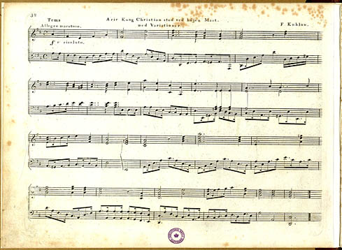 Kong Christian-sangen fra Kuhlaus variationer op. 16