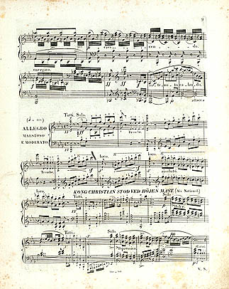 Side fra violinstemmen til Ignaz Moscheles: 'Souvenirs de Danemarc', op. 83