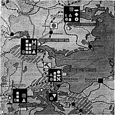 Map of Denmark showing in map of denmark during world war 2. Map of Denmark showing in