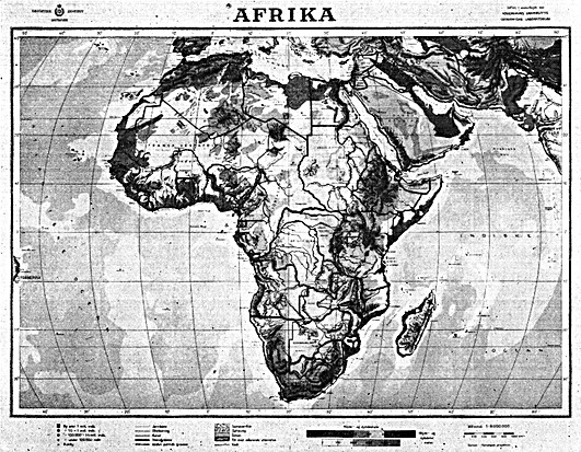 Eckert Projection Map. Projection: Sanson-Flamsteed